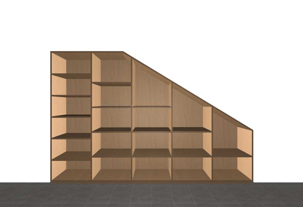 Schuine kast rechts